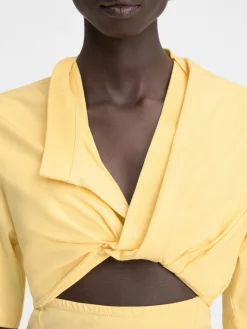 Hot Jacquemus De Bahia T-shirtjurk LightYellow
