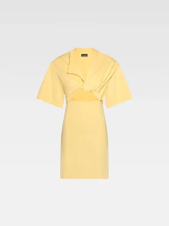 Hot Jacquemus De Bahia T-shirtjurk LightYellow