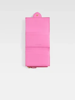 Clearance Jacquemus De Bambino portemonnee NeonPink