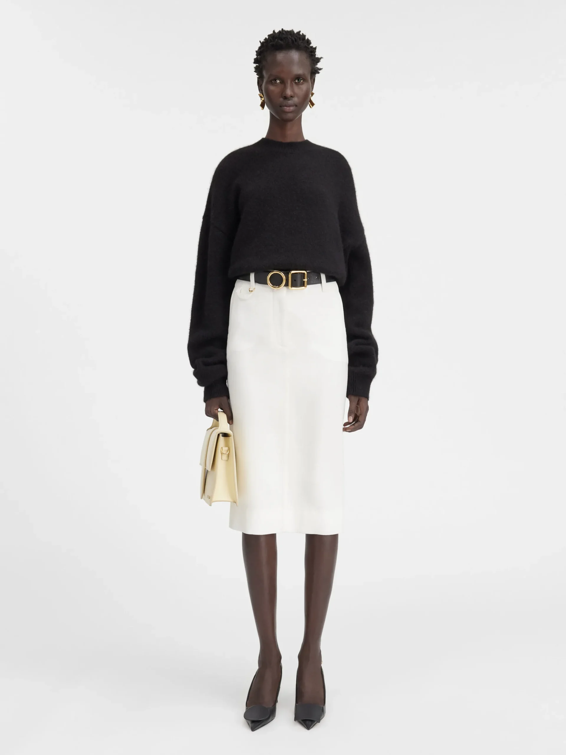 Hot Jacquemus De Bari midi-rok White