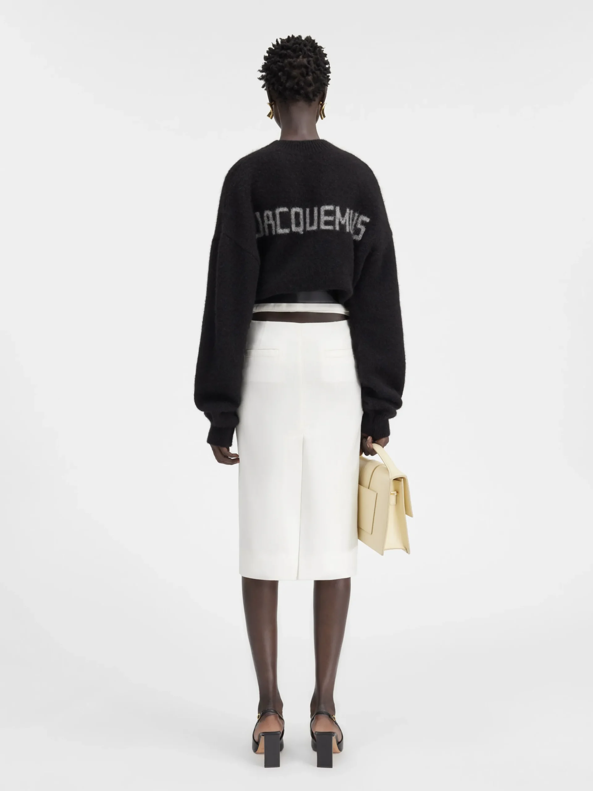 Hot Jacquemus De Bari midi-rok White