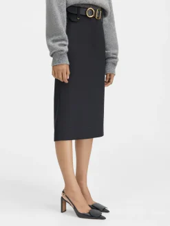Hot Jacquemus De Bari midi-rok Black