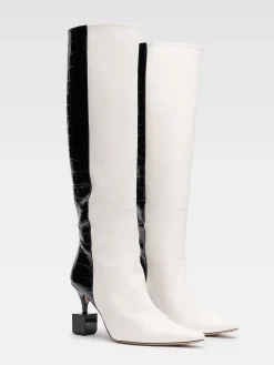 Outlet Jacquemus De Bisou laarzen Black/White
