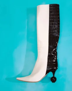 Outlet Jacquemus De Bisou laarzen Black/White