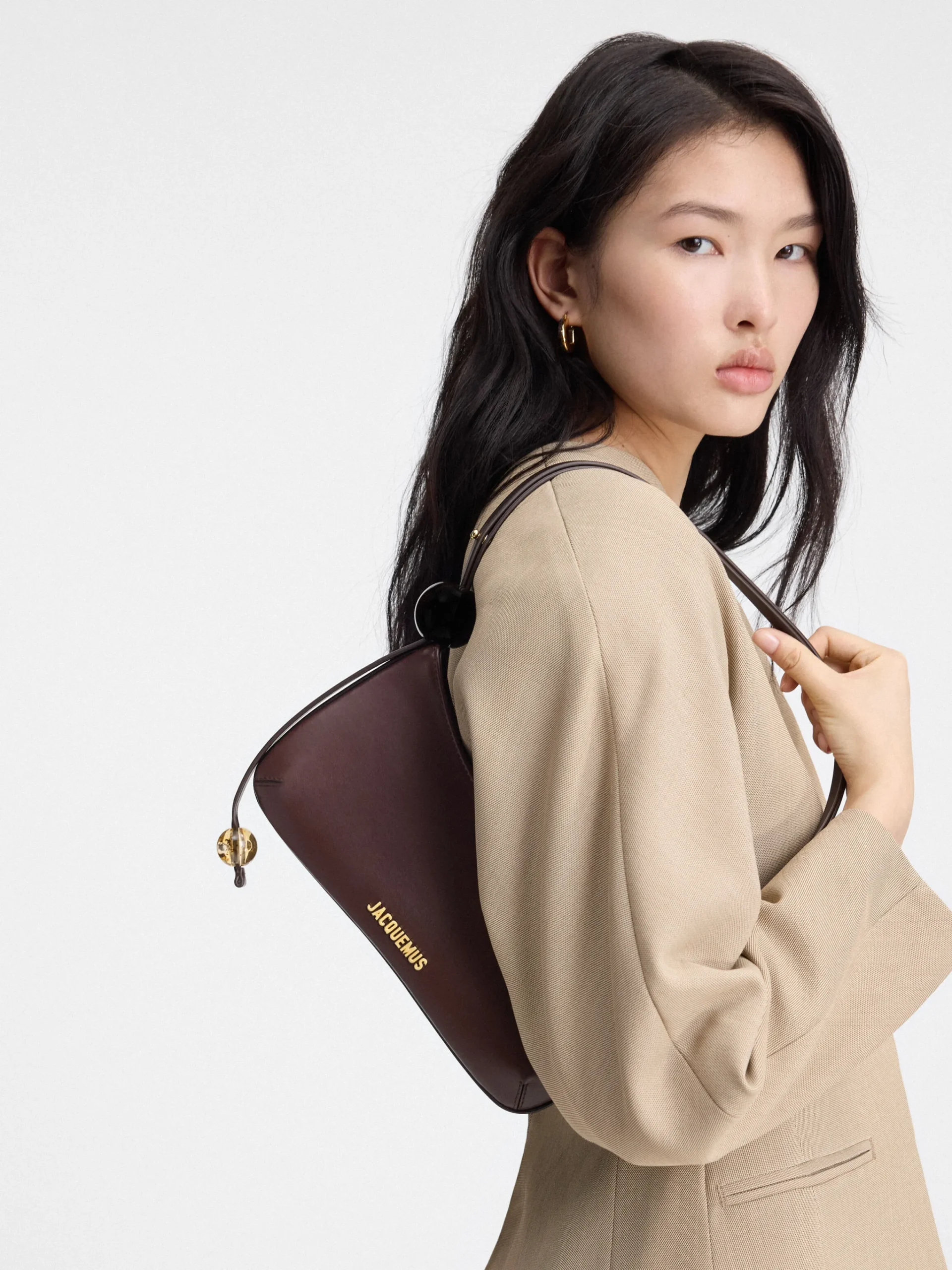 New Jacquemus De Bisou Perle MediumBrown