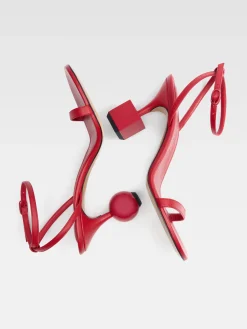 Hot Jacquemus De Bisou sandalen Red
