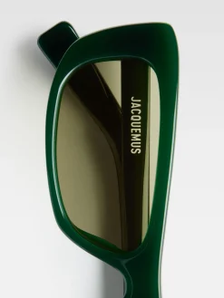 Online Jacquemus De Capri zonnebril DarkGreen
