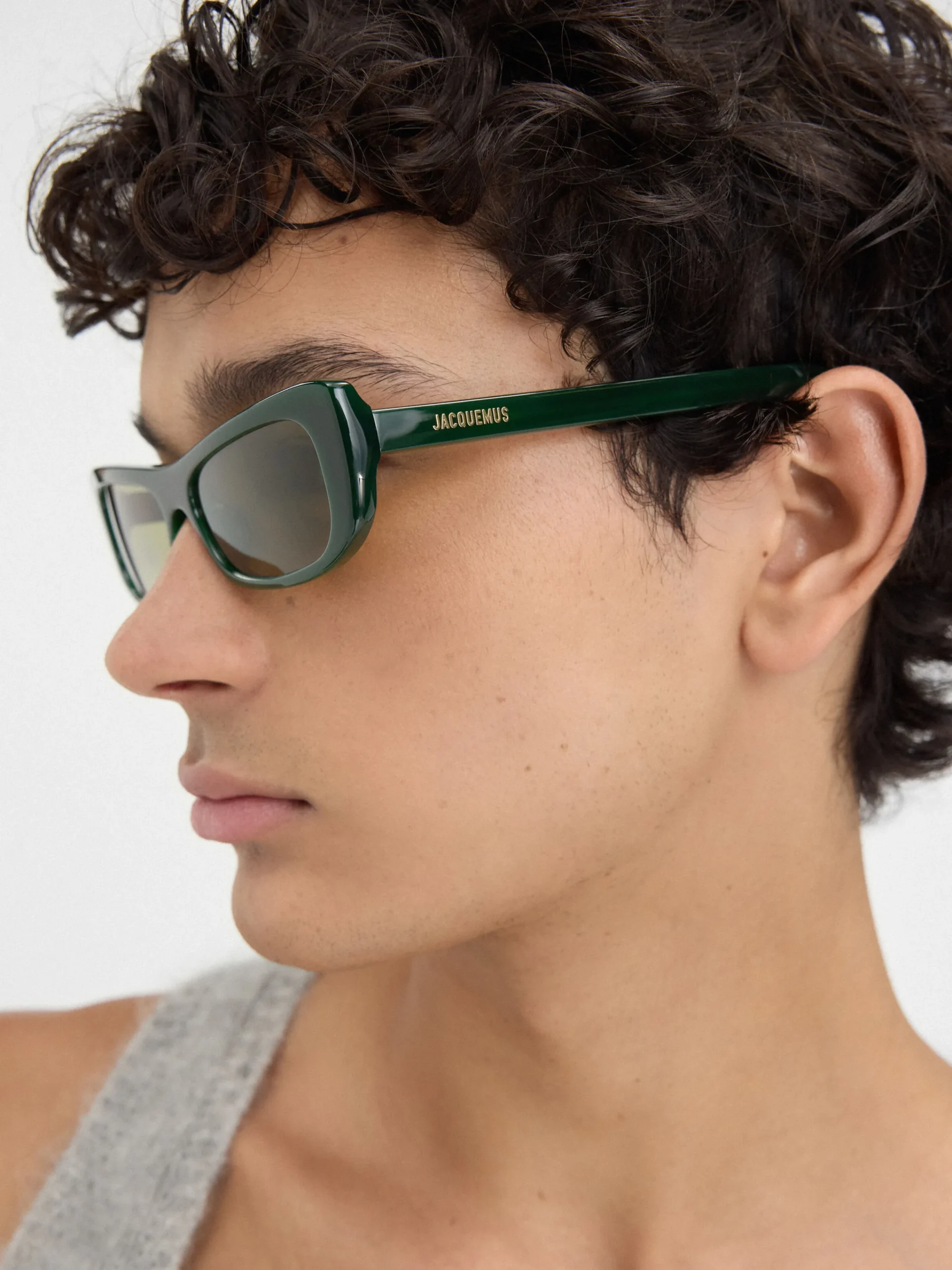 Online Jacquemus De Capri zonnebril DarkGreen