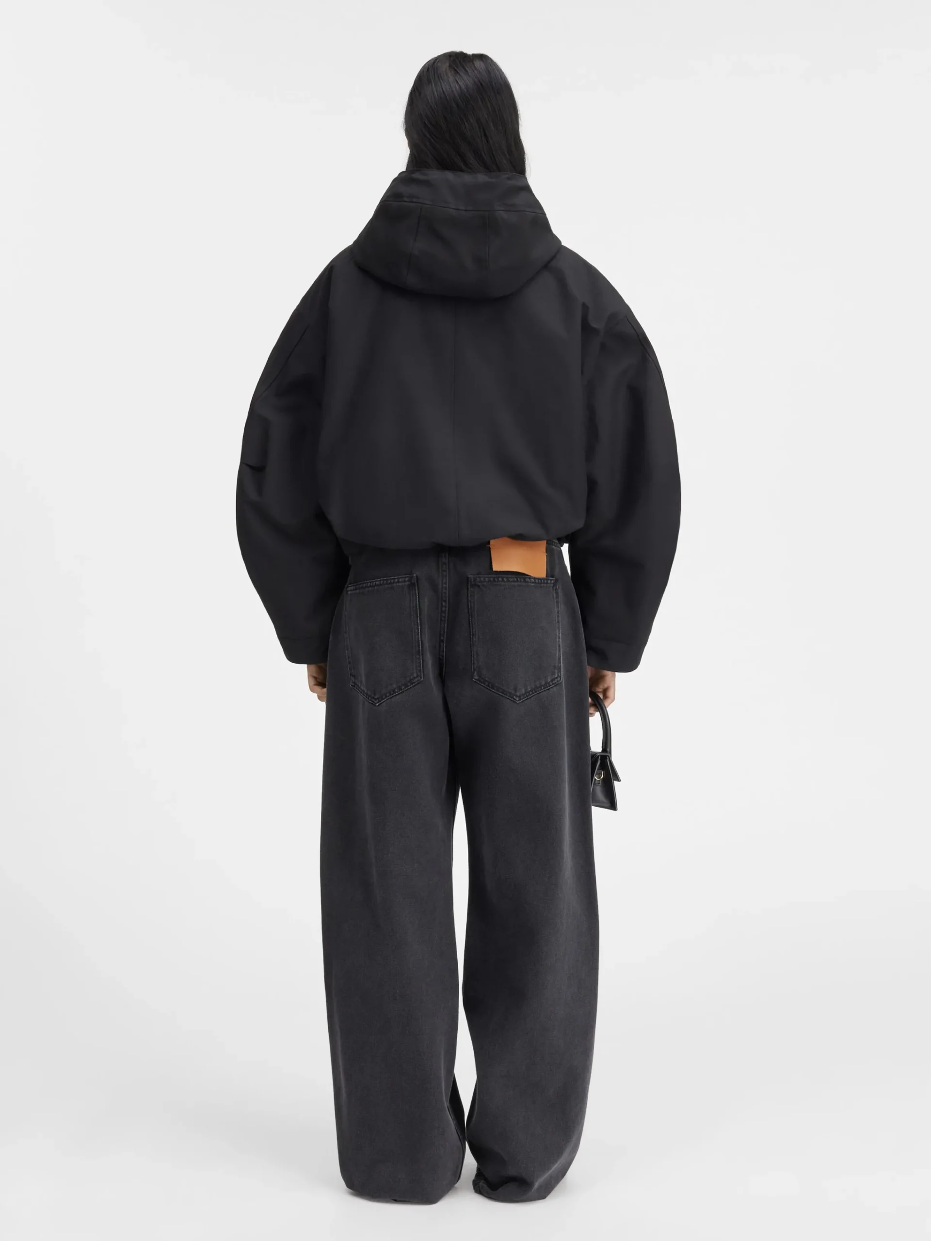 Sale Jacquemus De Caraco cropped parka Black