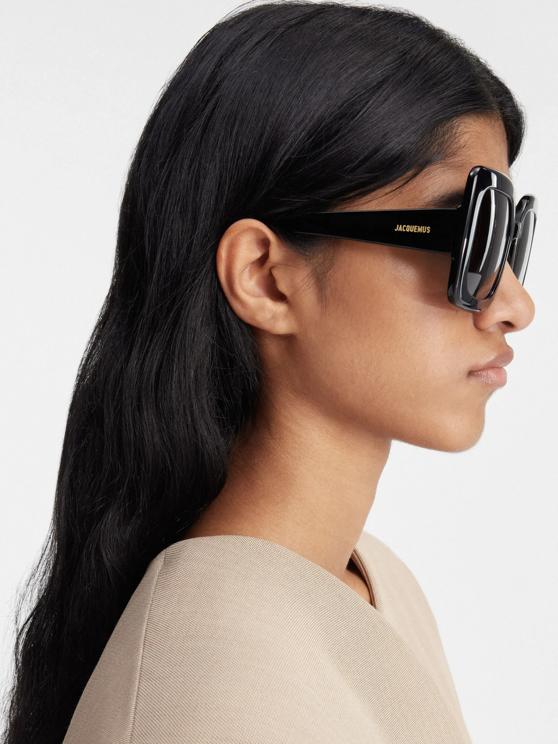 Online Jacquemus De Carré Rond zonnebril Black