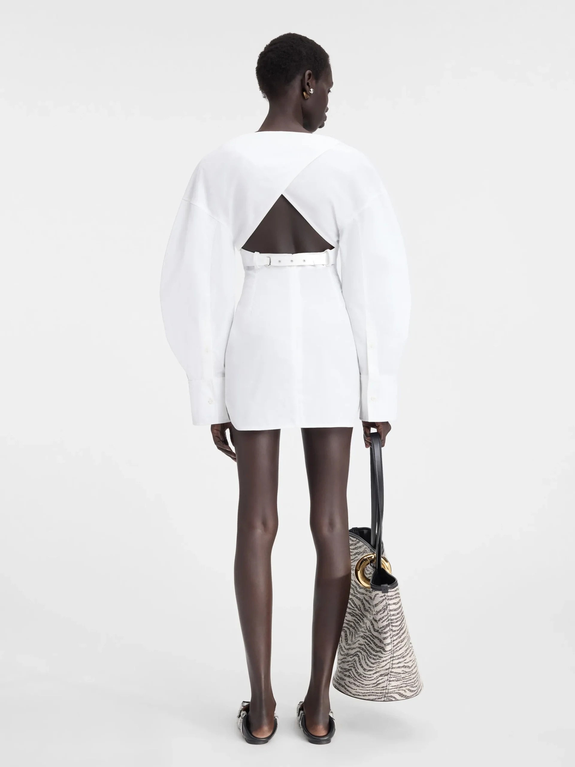 Hot Jacquemus De Casaco overhemdjurk White