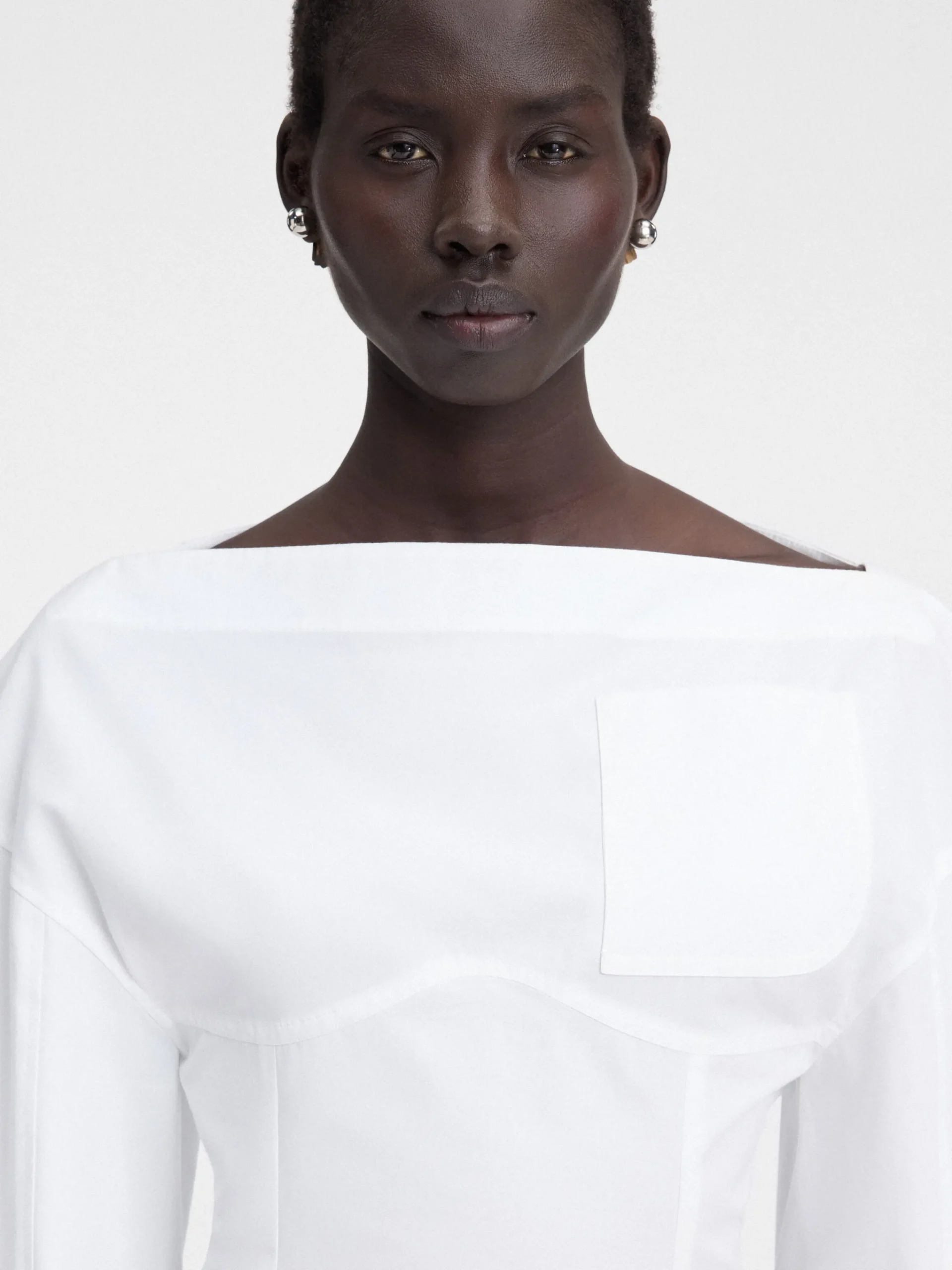 Hot Jacquemus De Casaco overhemdjurk White