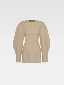 Clearance Jacquemus De Casaco overhemdjurk Beige