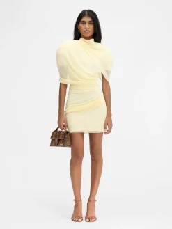 Discount Jacquemus De Castagna jurk PaleYellow2