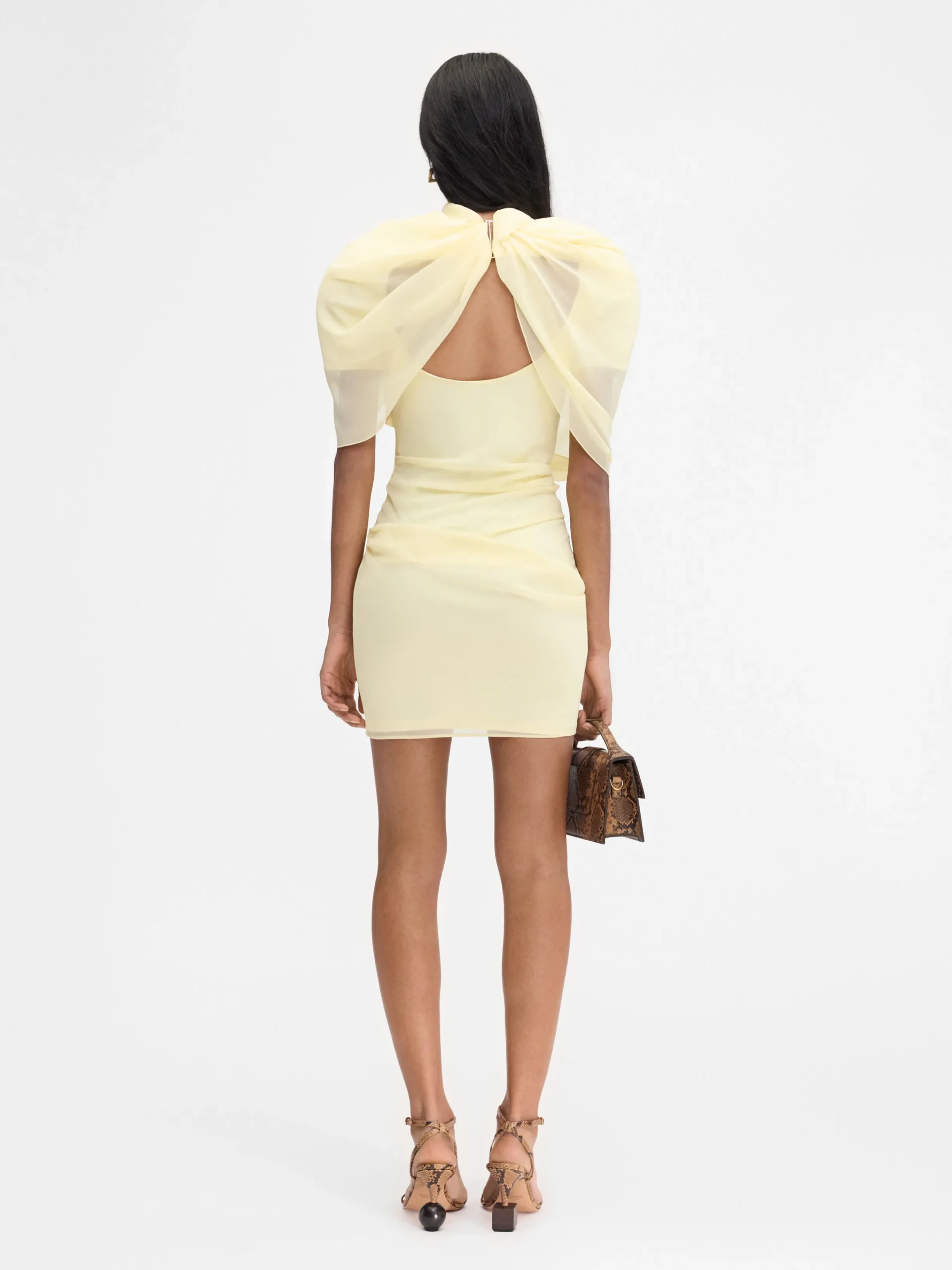 Discount Jacquemus De Castagna jurk PaleYellow2