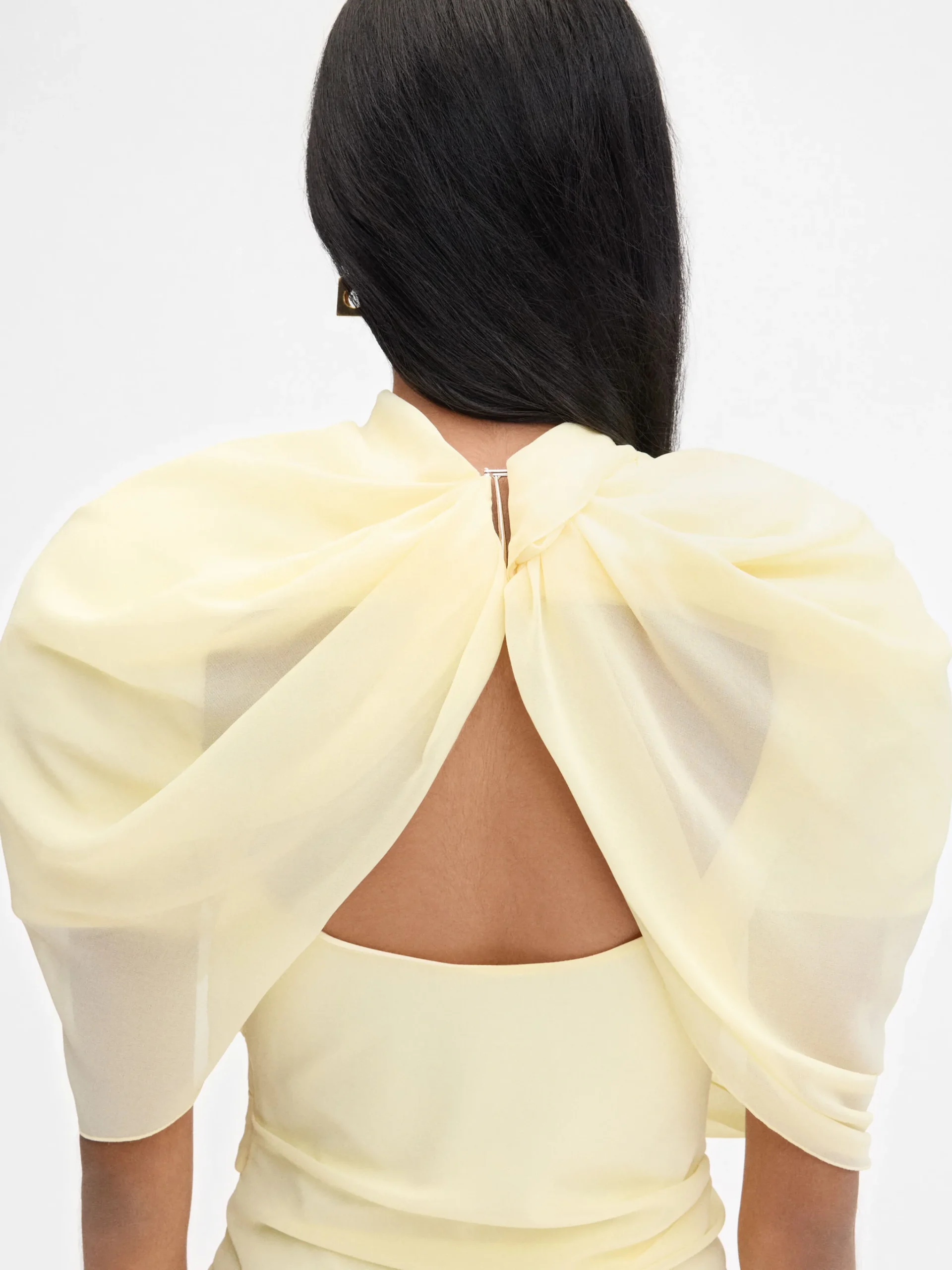 Discount Jacquemus De Castagna jurk PaleYellow2