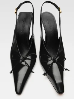 Hot Jacquemus De Cubisto hoge slingbacks Black