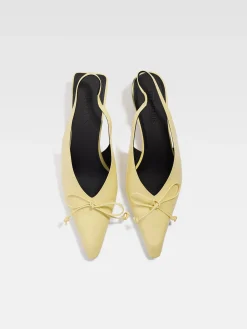 Outlet Jacquemus De Cubisto lage slingbacks PaleYellow