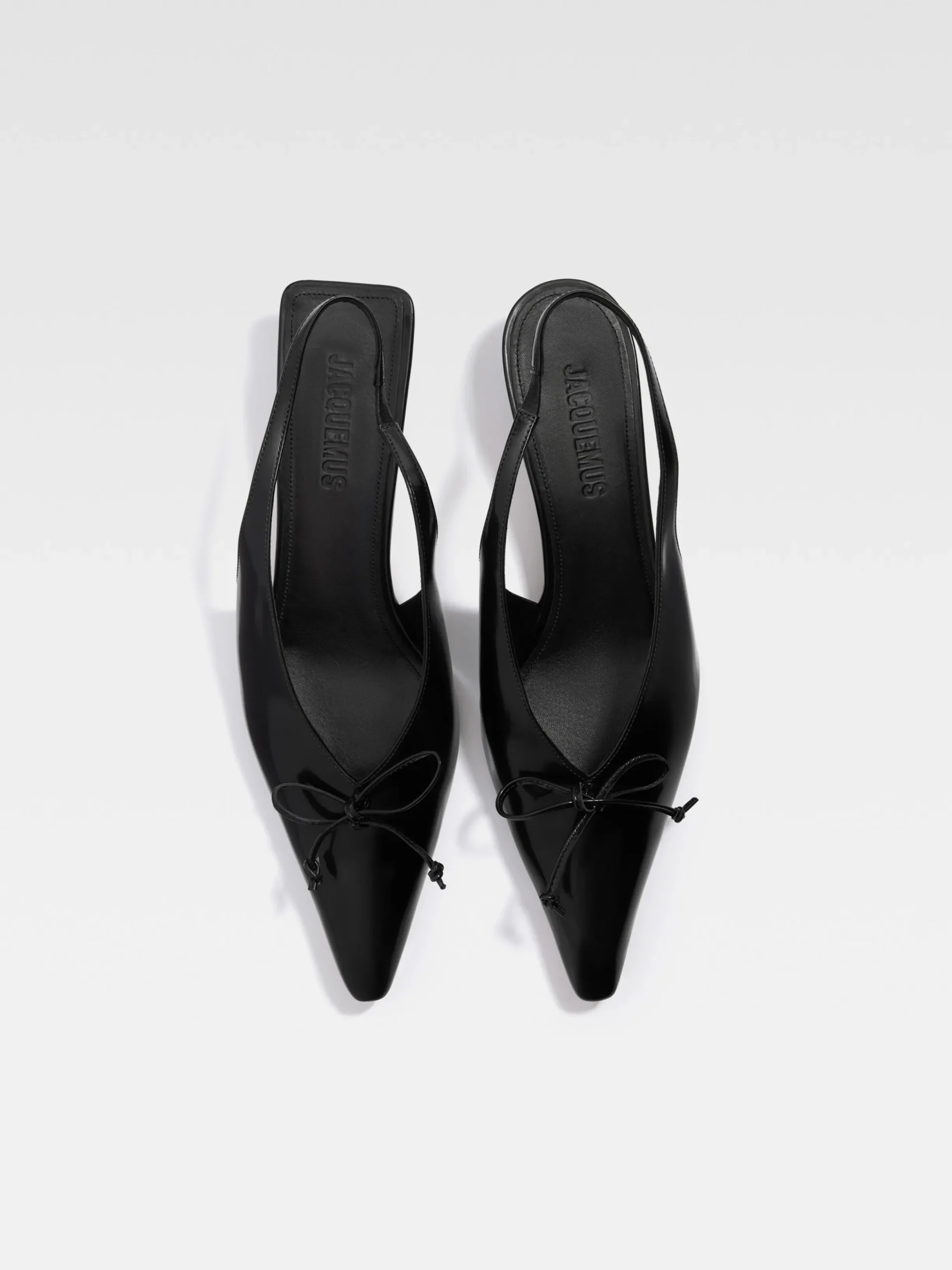 Hot Jacquemus De Cubisto lage slingbacks Black