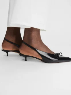 Hot Jacquemus De Cubisto lage slingbacks Black