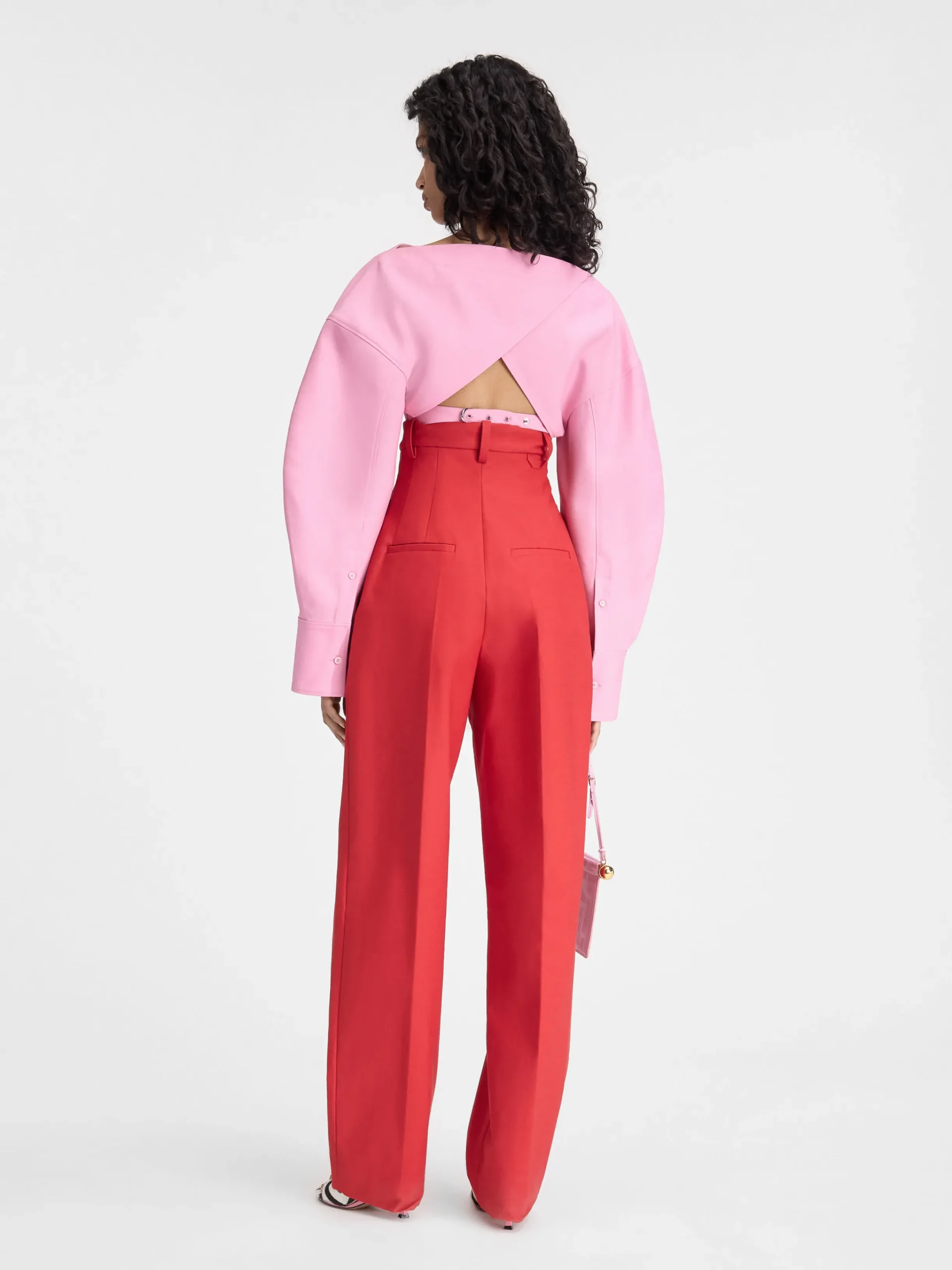 New Jacquemus De Curzio broek met hoge taille Red