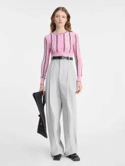 Best Jacquemus De Curzio broek met hoge taille LightGrey