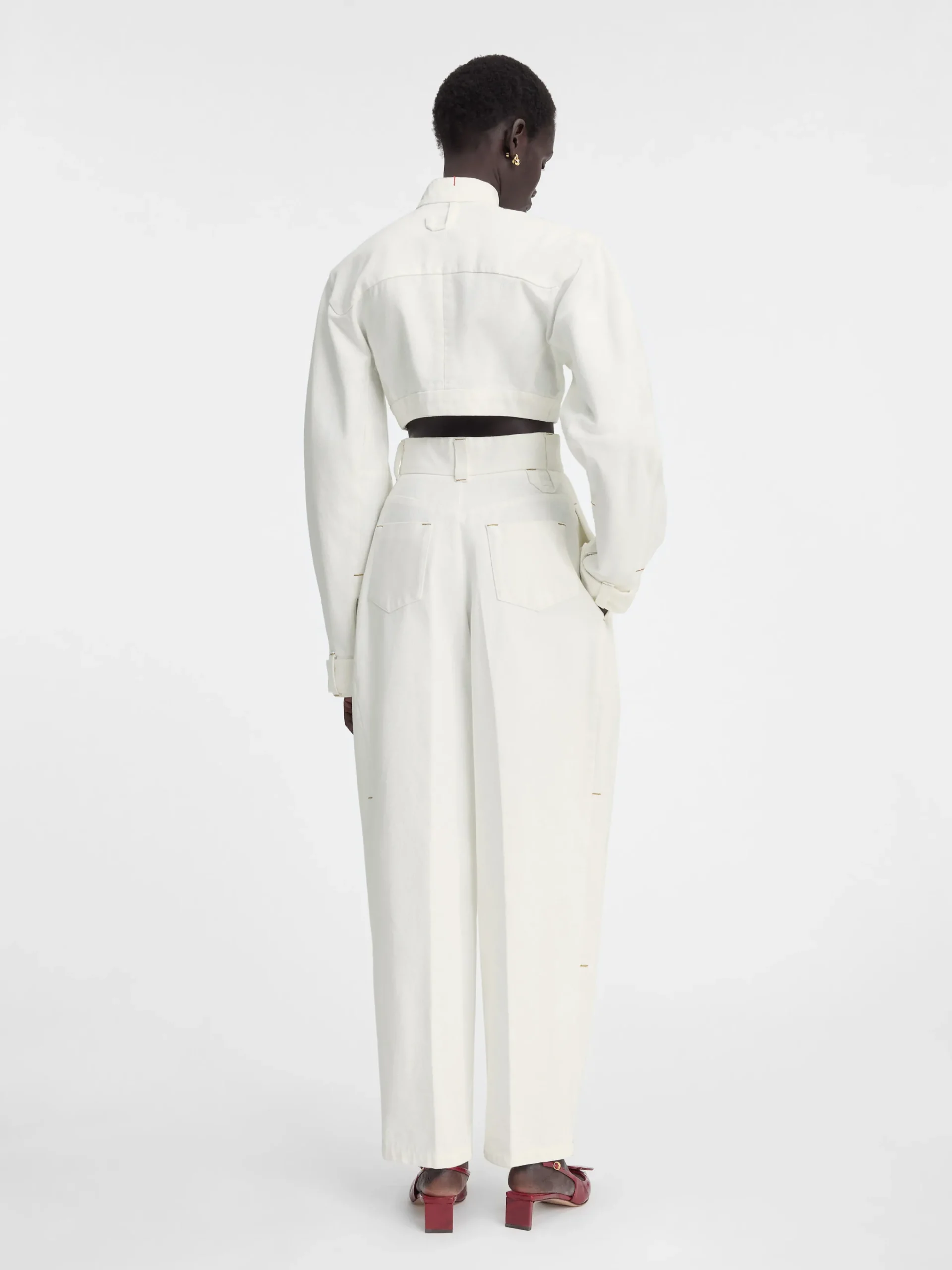 Outlet Jacquemus De Curzio de-Nîmes denim broek Off-White