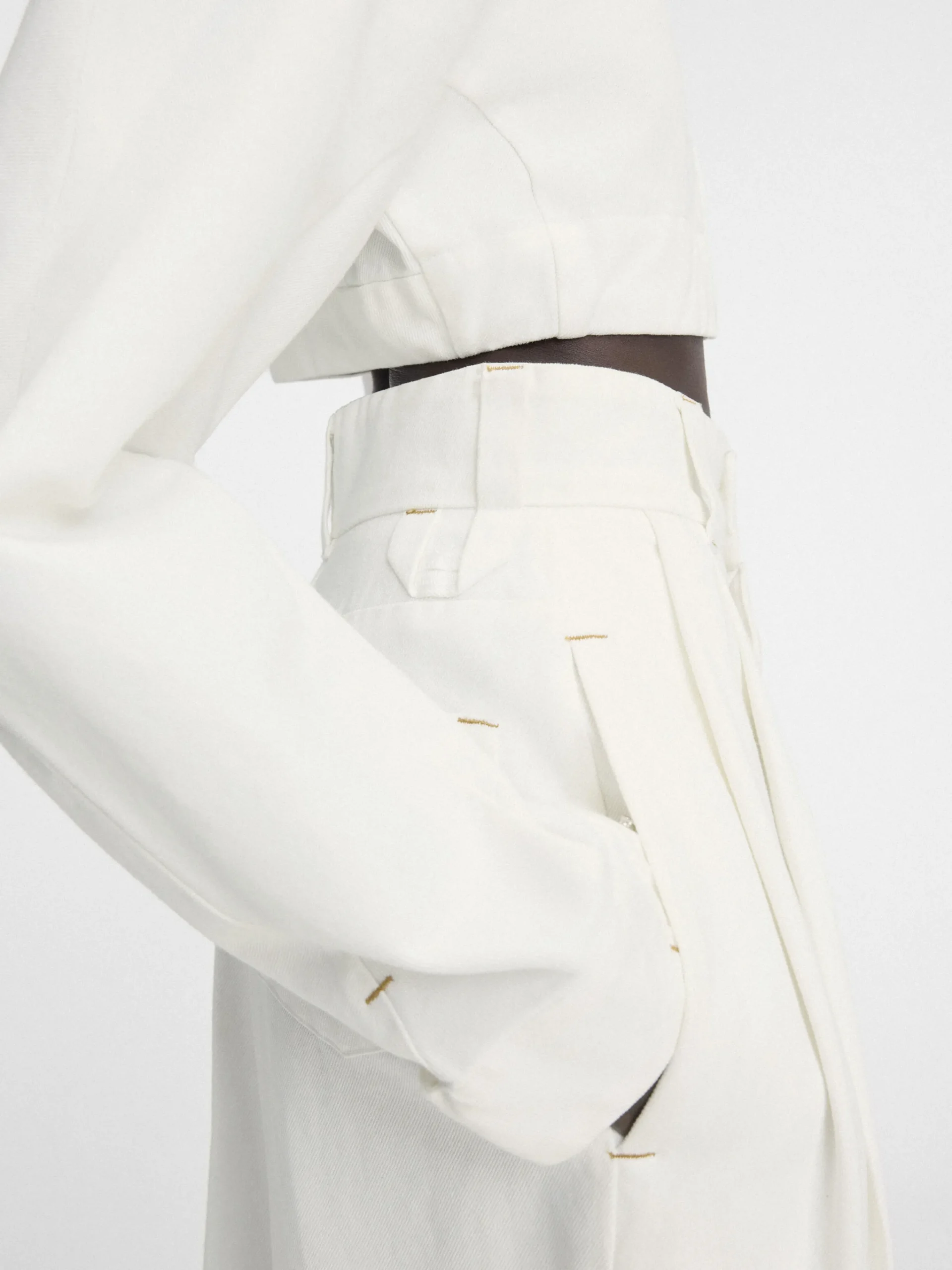 Outlet Jacquemus De Curzio de-Nîmes denim broek Off-White