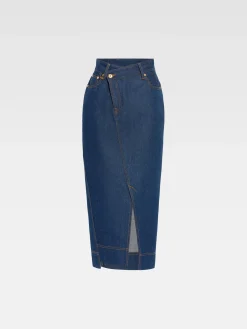 Online Jacquemus De de-N&icirc;mes denim rok
