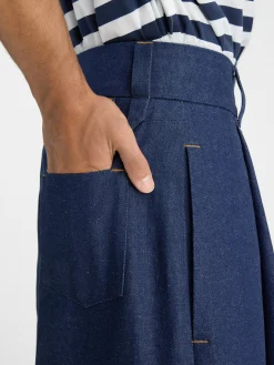 Online Jacquemus De de-N&icirc;mes Ravello korte denim broek Navy
