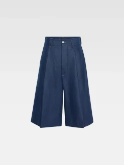 Online Jacquemus De de-N&icirc;mes Ravello korte denim broek Navy