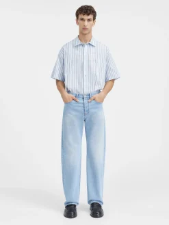 Best Jacquemus De de-Nîmes rechte denim broek LightBlue/Tabac