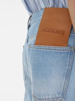 Best Jacquemus De de-Nîmes rechte denim broek LightBlue/Tabac