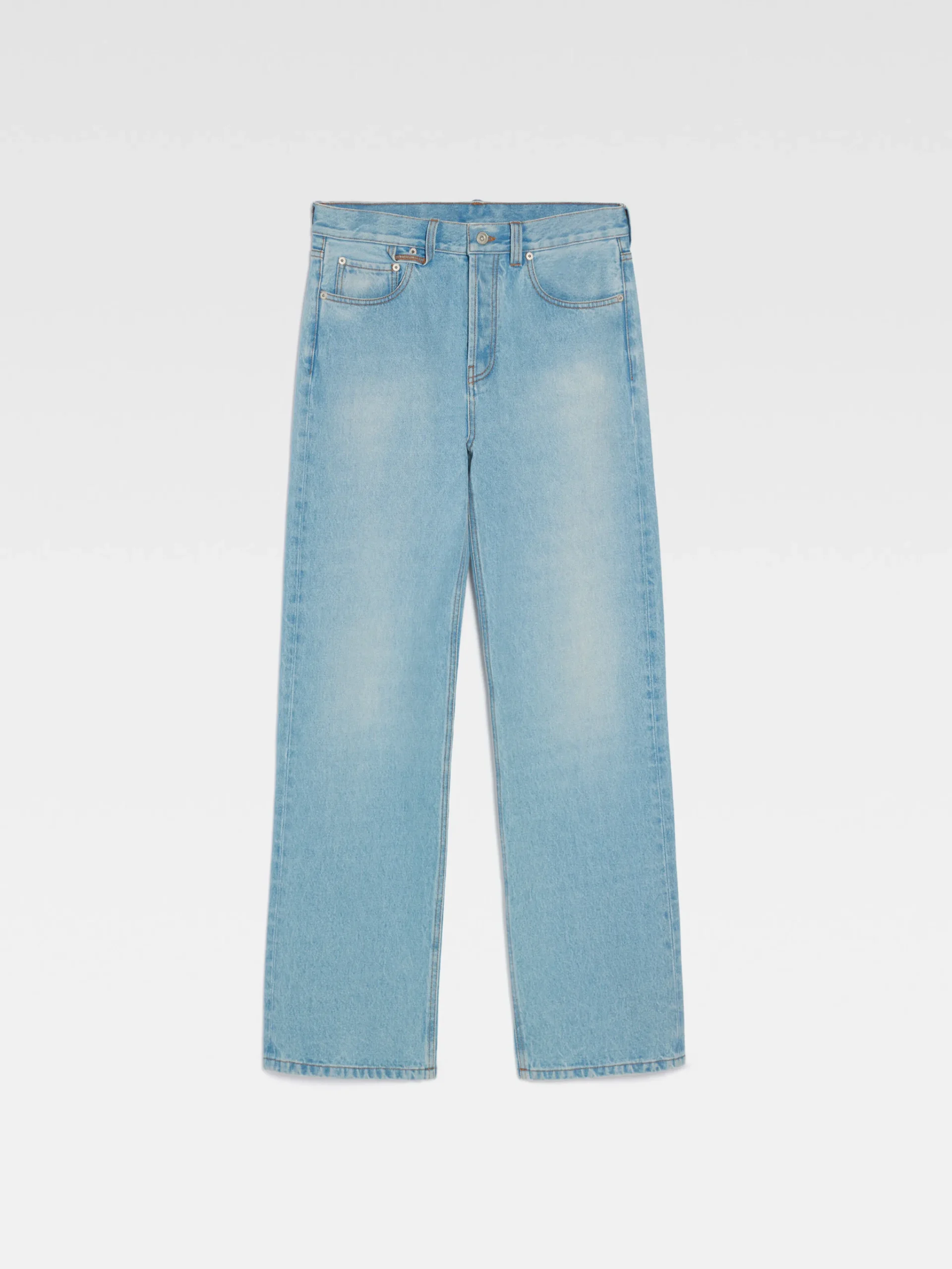 Best Jacquemus De de-Nîmes rechte denim broek LightBlue/Tabac