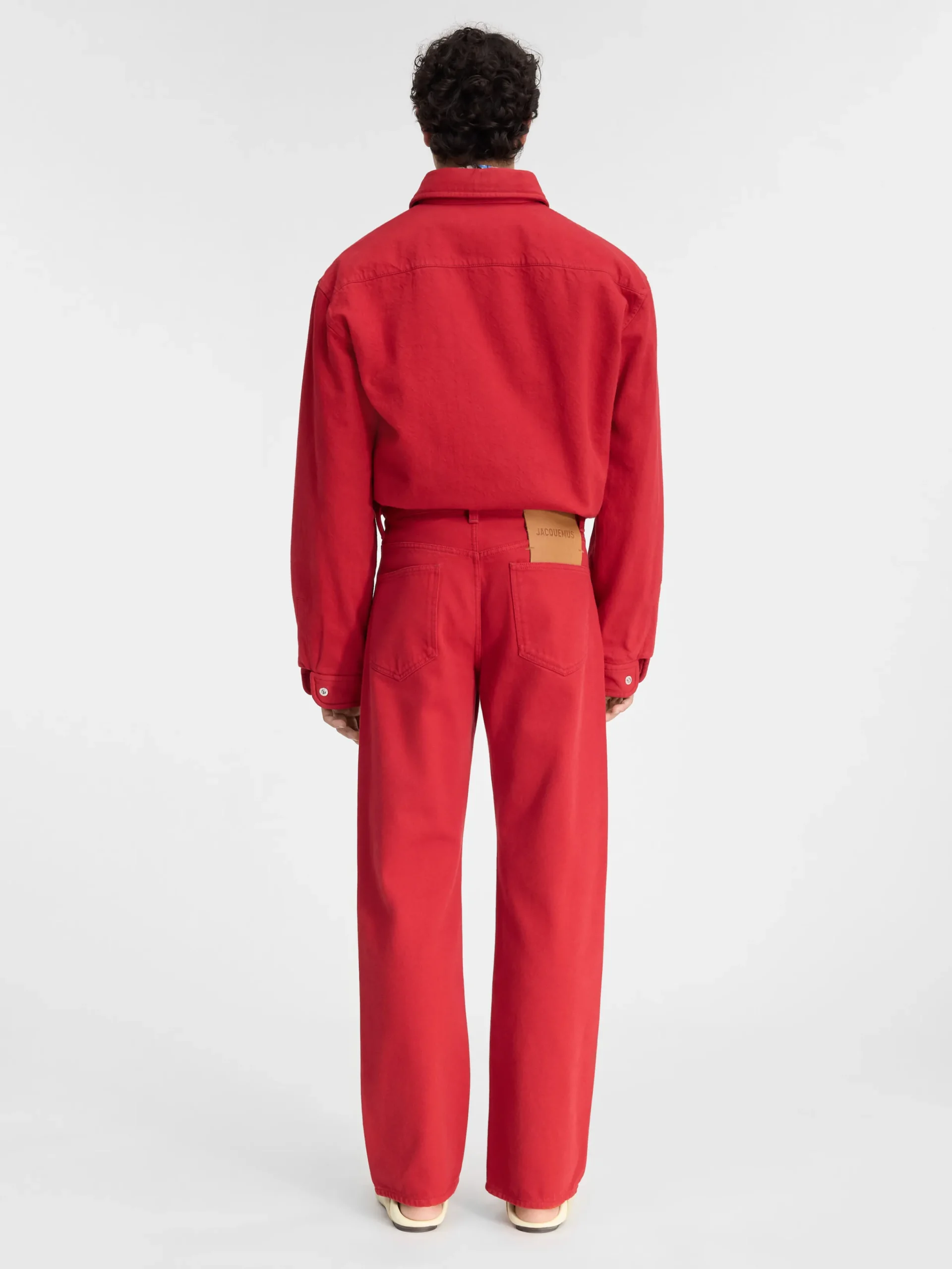 Clearance Jacquemus De de-Nîmes rechte denim broek Red
