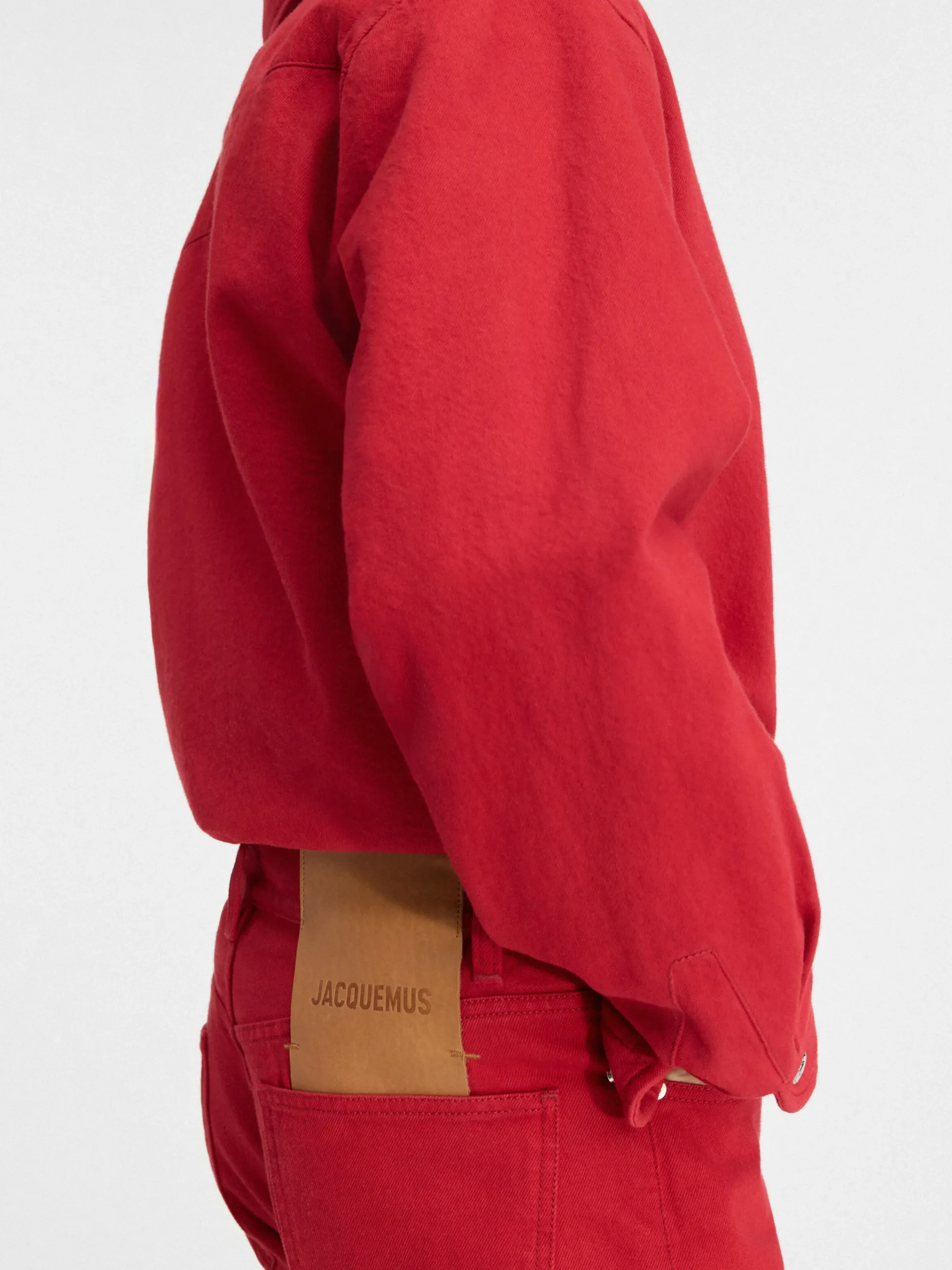 Clearance Jacquemus De de-Nîmes rechte denim broek Red