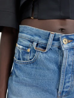 Clearance Jacquemus De de-Nîmes rechte denim broek Blue/Tabac