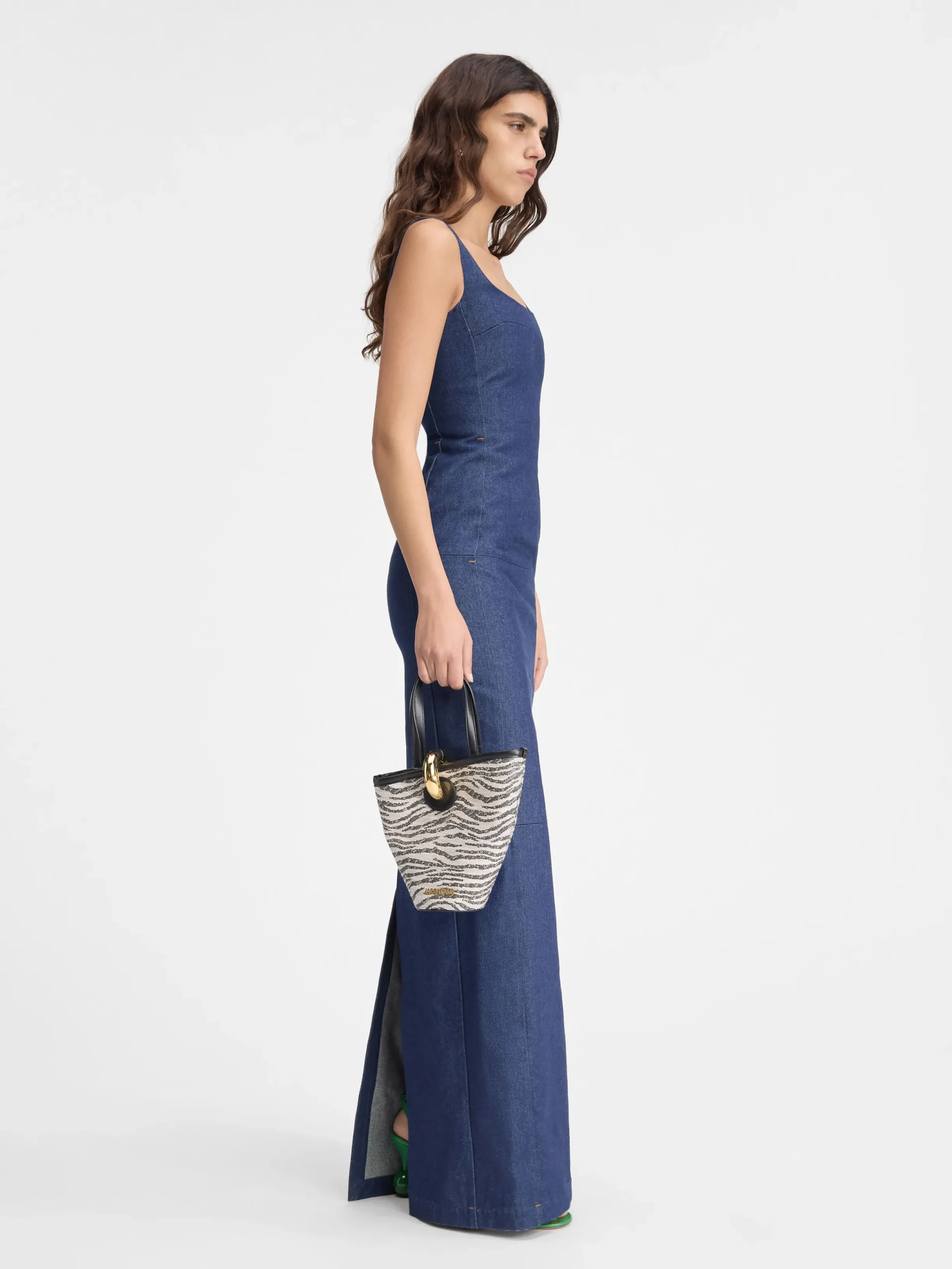 Fashion Jacquemus De de-Nîmes Spoglio denim jurk Navy