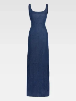 Fashion Jacquemus De de-Nîmes Spoglio denim jurk Navy