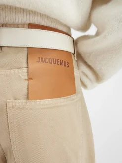 Outlet Jacquemus De de-Nîmes wijde denim broek Beige