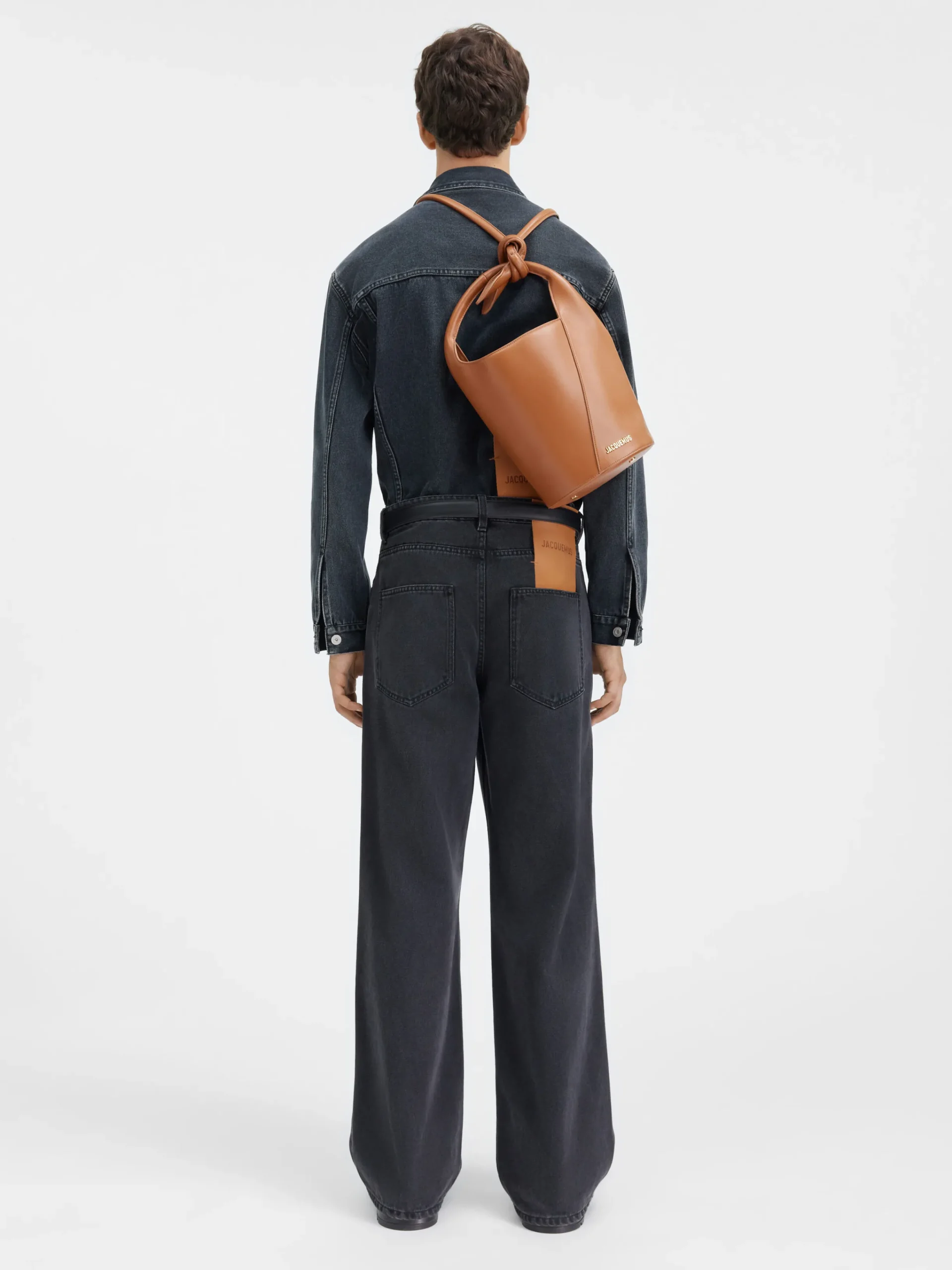 Hot Jacquemus De de-Nîmes wijde denim broek Black