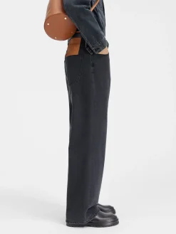Hot Jacquemus De de-Nîmes wijde denim broek Black