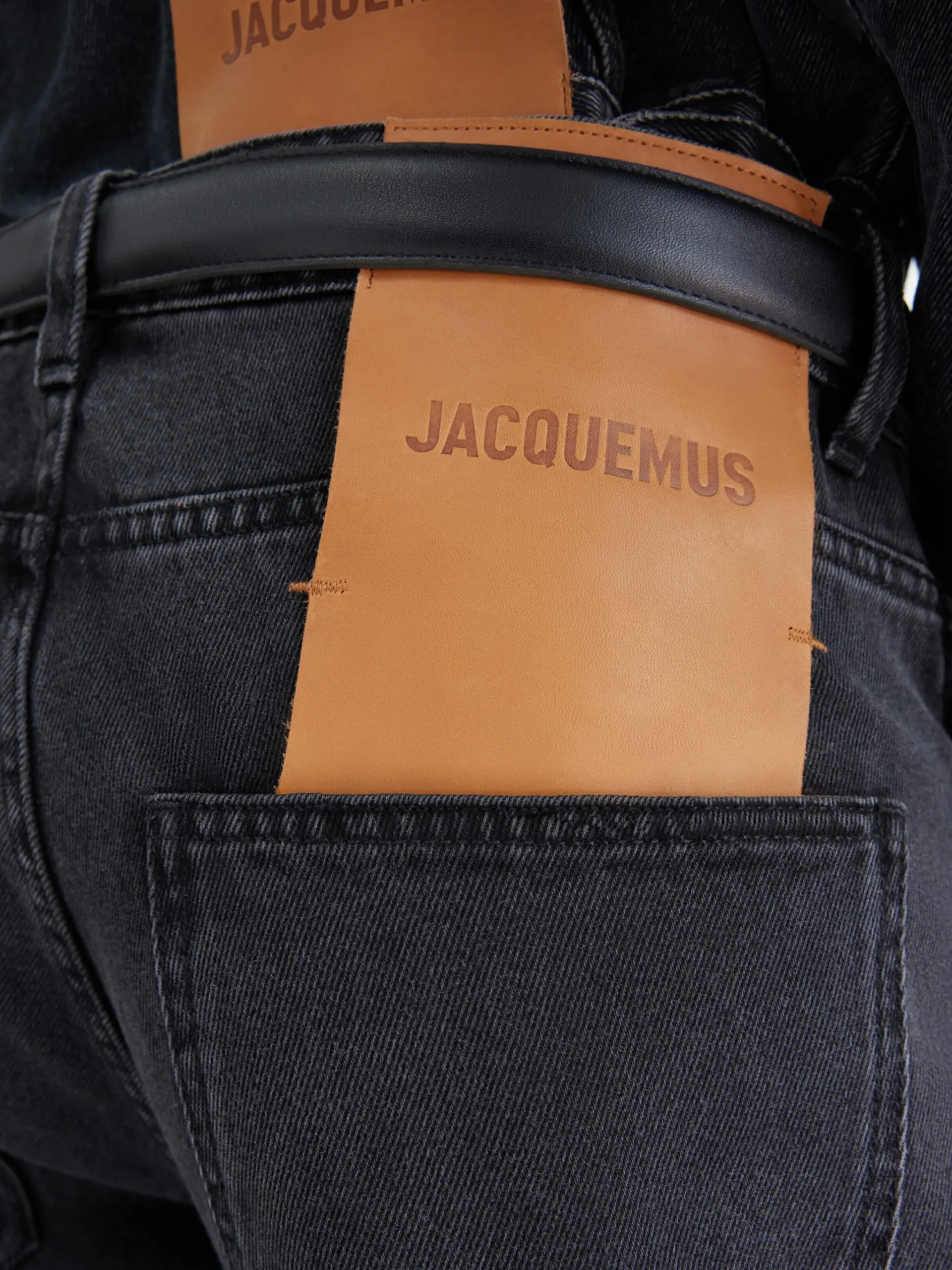 Hot Jacquemus De de-Nîmes wijde denim broek Black
