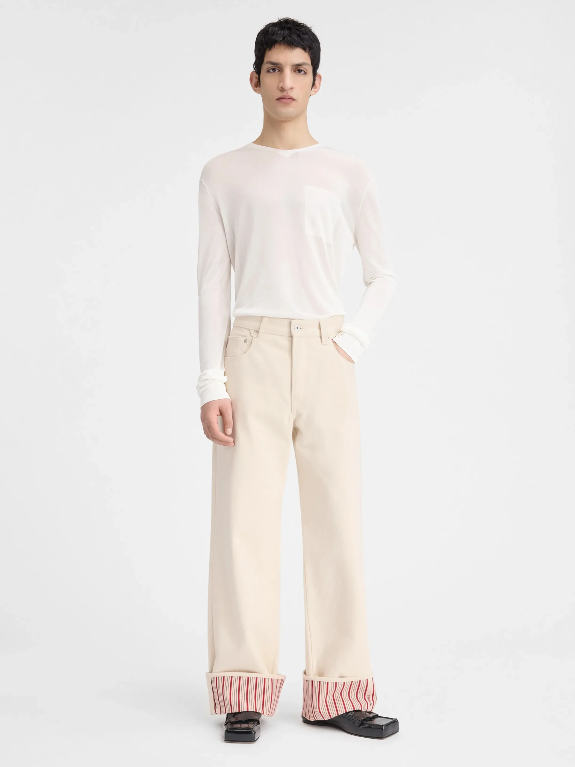 Fashion Jacquemus De de-Nîmes wijde denim broek