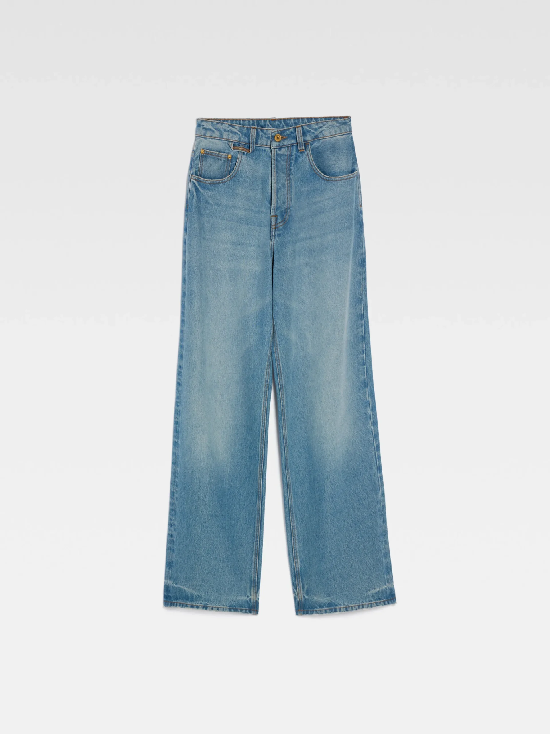 Clearance Jacquemus De de-Nîmes wijde denim broek Blue/Tabac