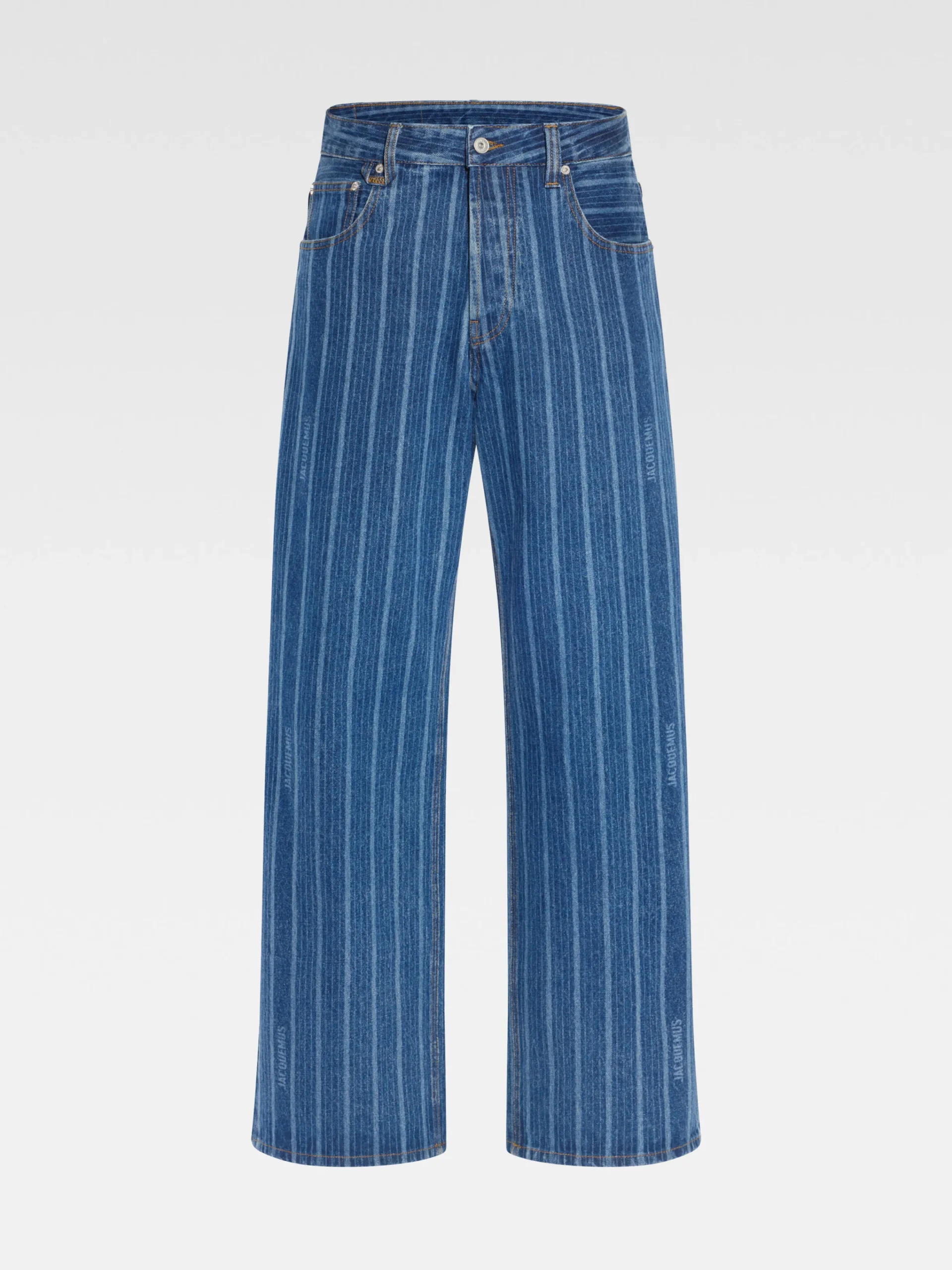 Online Jacquemus De de-Nîmes wijde denim broek PrintBlueStripes