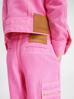 Discount Jacquemus De de-Nîmes wijde denim broek voor kinderen Pink