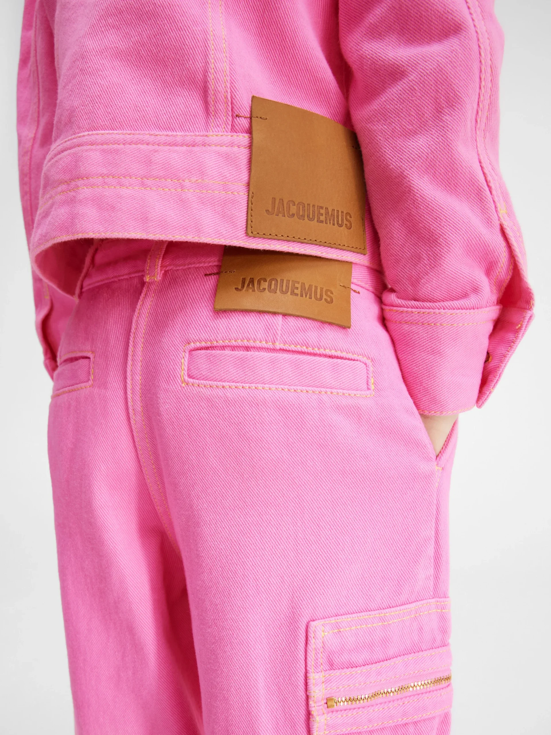 Discount Jacquemus De de-Nîmes wijde denim broek voor kinderen Pink