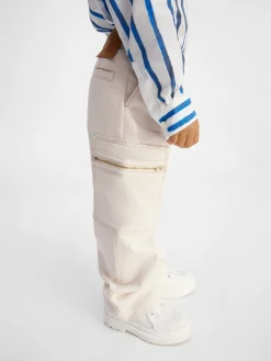 Fashion Jacquemus De de-N&icirc;mes wijde denim broek voor kinderen Off-White
