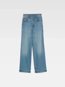Best Jacquemus De de-Nîmes wijde denim broek Blue/Tabac